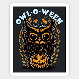 Owl O Ween | Halloween Owl Magnet